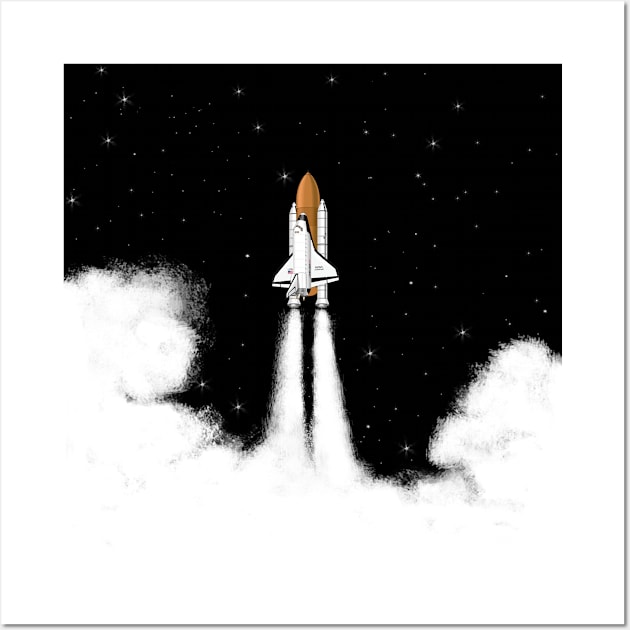 Shuttle Launch Wall Art by euglenii